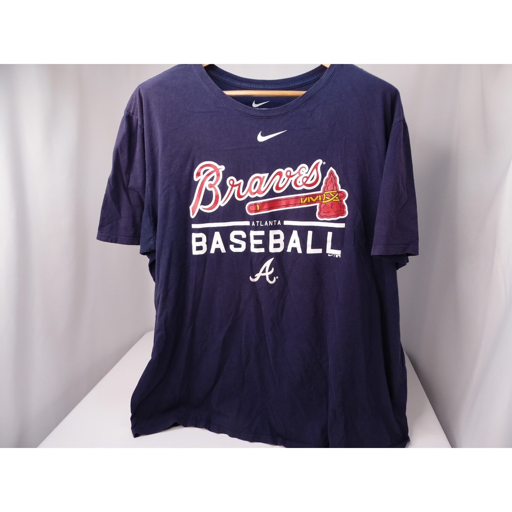 The‎ Nike Tee Athletic Cut Atlanta Braves Baseball T Shirt XXL